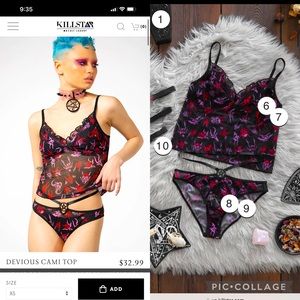 NWT KILLSTAR DEVIOUS CAMI TOP  size small